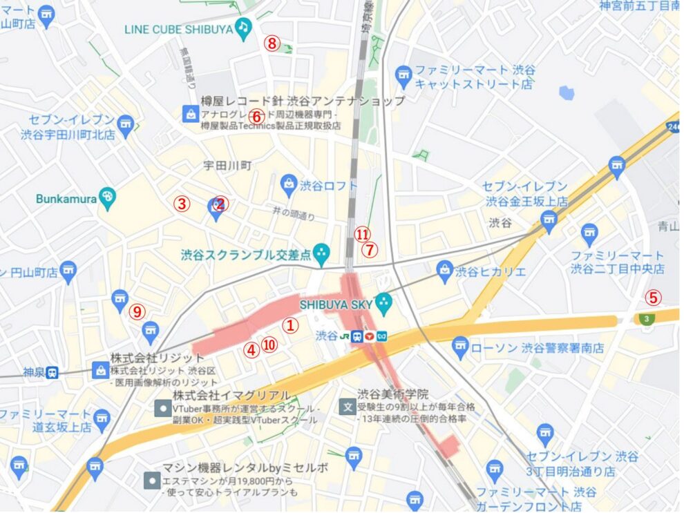 渋谷で外国人彼女と出会いやすいバーのリストとマップ