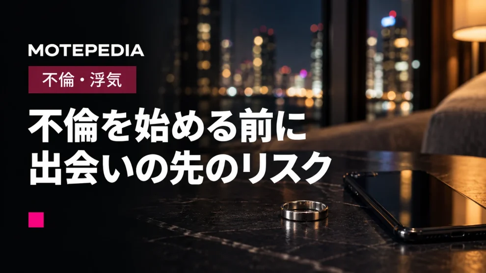 不倫を始める前に。出会いの先のリスク。モテペディアのアイキャッチ画像。