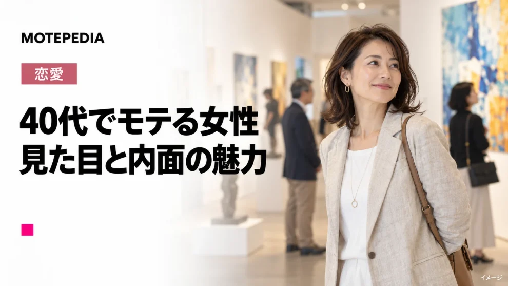 40代でモテる女性。見た目と内面の魅力のイメージ