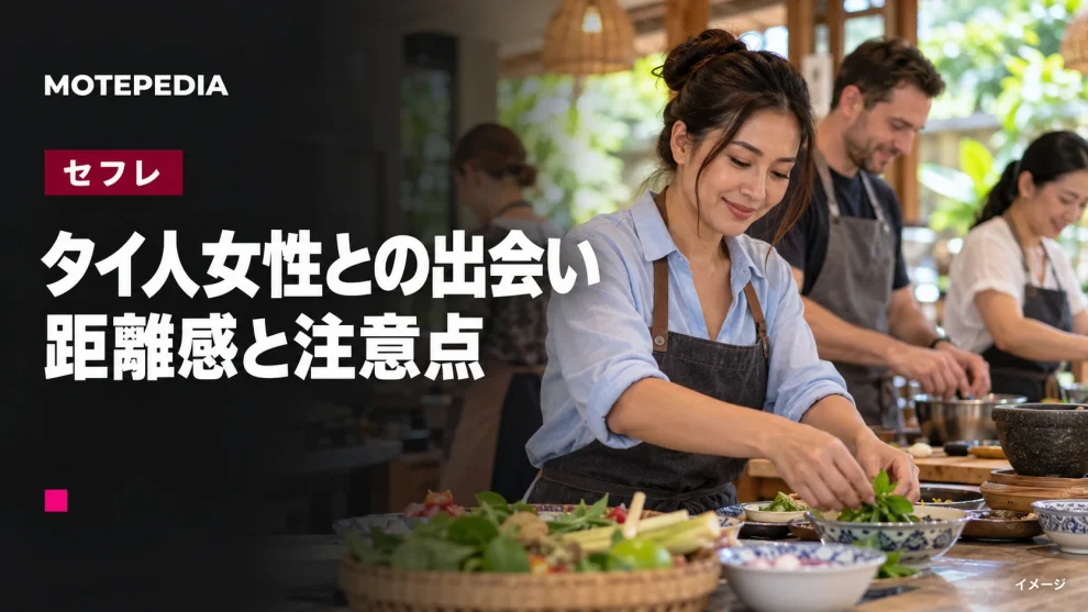 タイ人女性との出会い。距離感と注意点のイメージ