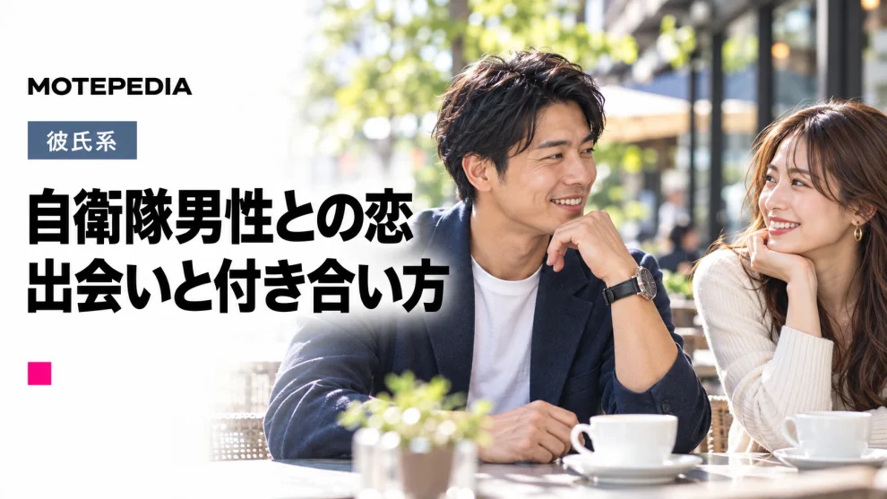 自衛隊男性との恋。出会いと付き合い方。モテペディアのアイキャッチ画像。