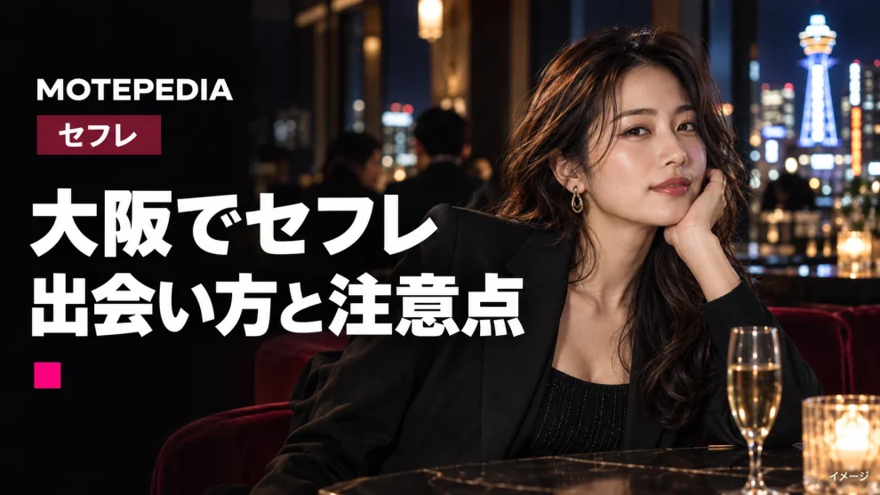 大阪でセフレ。出会い方と注意点。モテペディアのアイキャッチ画像