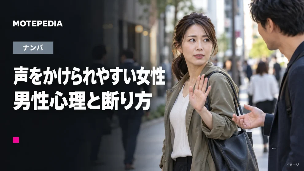 声をかけられやすい女性。男性心理と断り方のイメージ