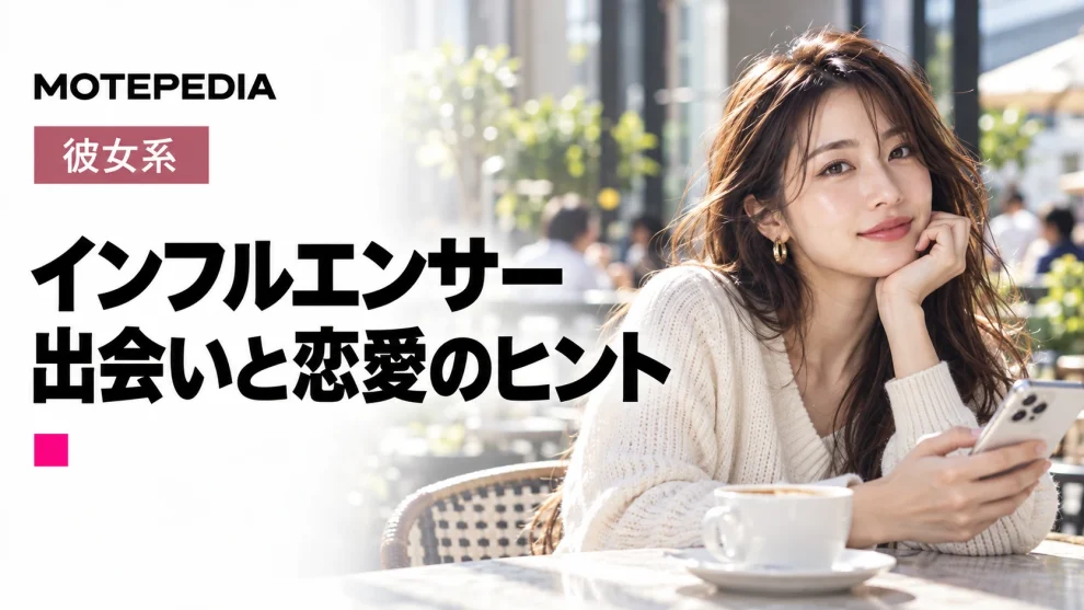 インフルエンサー。出会いと恋愛のヒント。モテペディアのアイキャッチ画像。