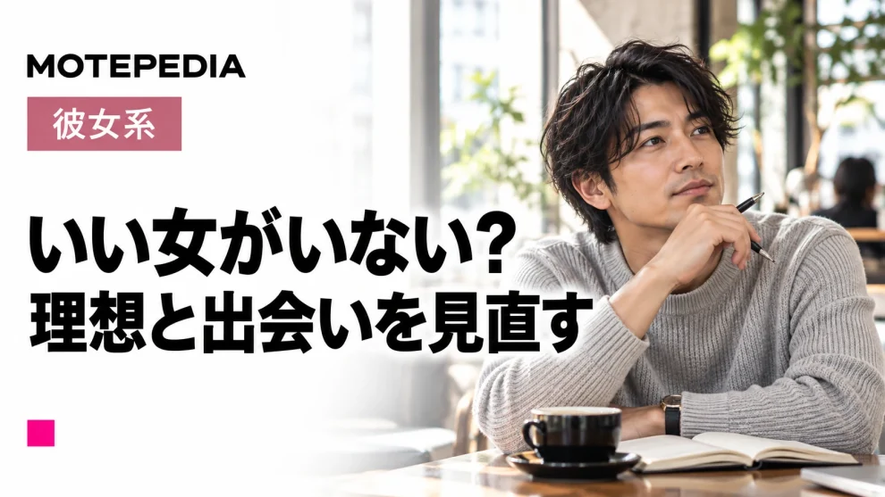いい女がいない？。理想と出会いを見直す