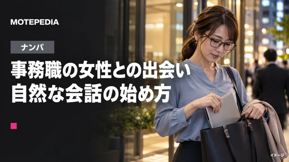 事務職の女性との出会い。自然な会話の始め方のイメージ