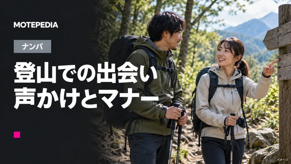 登山での出会い。声かけとマナーのイメージ